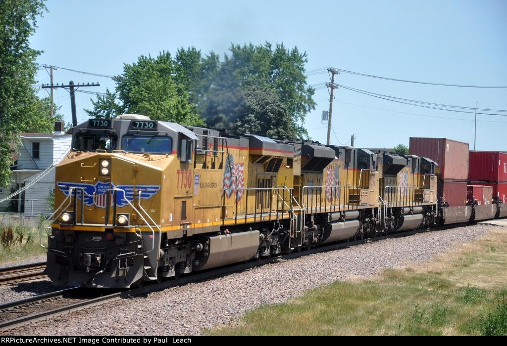 Westbound stack train